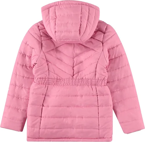 Vista 3 de Juicy Couture Girls Reversable Coat, Faux Fur Hooded Winter Jacket, Warm Padded Parka Hoodie, Kids Heavyweight Winter Coat