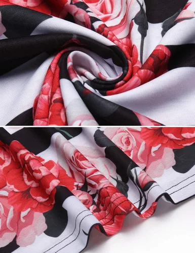 Vista 5 de Daupanzees Camisa polo casual de manga corta con estampado floral para hombre
