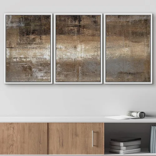 Vista 87 de wall26 Lienzo enmarcado para pared, juego de arte de acuarela pastel, paisaje rural, ilustraciones con formas abstractas, arte moderno, decorativo