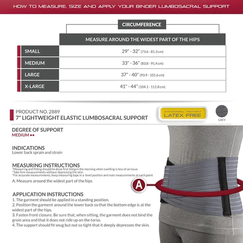 Vista 2 de OTC Soporte lumbosacro para mujer, espalda baja de 7 pulgadas, serie Select