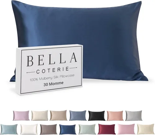 Vista 19 de Bella Coterie - Funda de almohada de seda de lujo para cabello y piel Champán