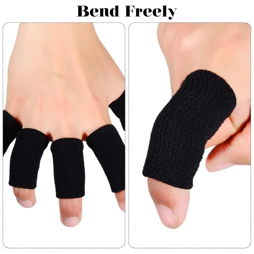Vista 3 de Civaner 12 fundas de dedos para artritis deportivas transpirables y elásticas para los dedos, protectores de compresión para articulaciones