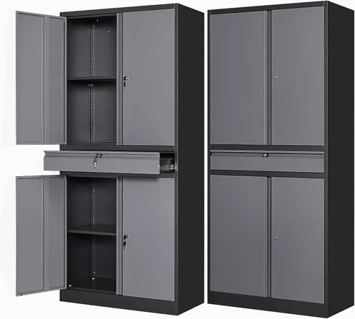 Vista 20 de Letaya Gabinetes de almacenamiento de garaje de metal con ruedas,Gabinete Negro