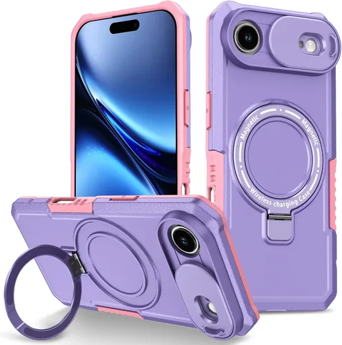Vista 133 de Funda magnética para iPhone 11, soporte de anillo con ventana corrediza, funda protectora mate a prueba de golpes para iPhone 11 6.1, fundas