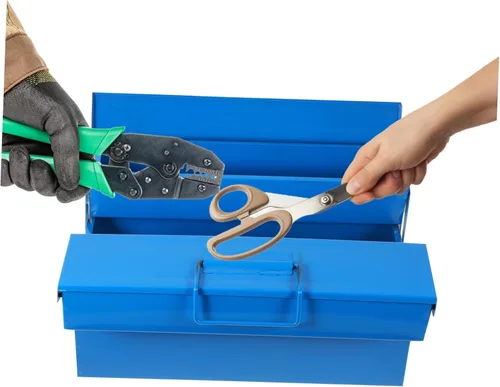 Vista 3 de Angoily Cesta de maleta de caja organizador útil Multi- Almacenamiento Multi- multifuncional doble capa de baño Hardwares plegable Herramientas