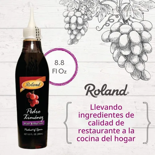 Vista 2 de Roland Foods Pedro Ximénez - Reducción de vino, alimentos importados especiales, botella de 8.8 onzas