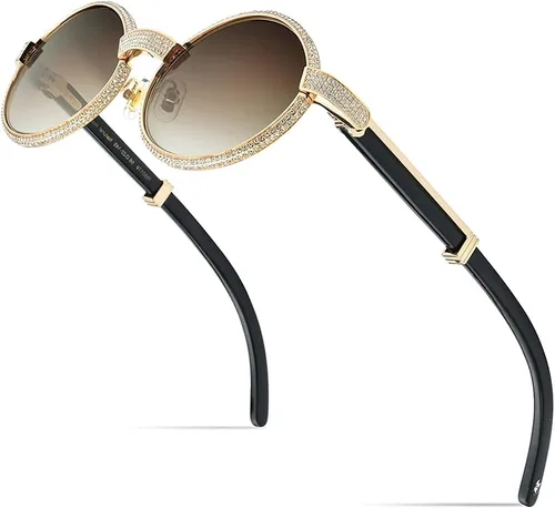 Vista 4 de HEPIDEM 100% Really Buffalo Horn Lujo 720pcs Diamantes BUffs Gafas de sol 7550179