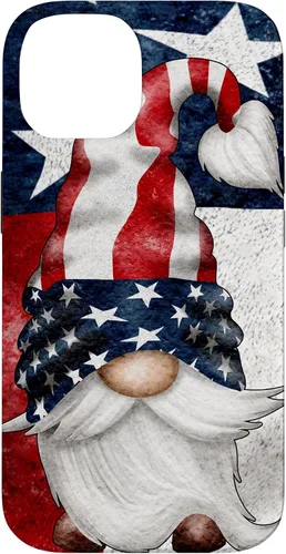 Vista 4 de 4th of July Independence Day Gnome for Women Memorial Day Case for iPhone 17
