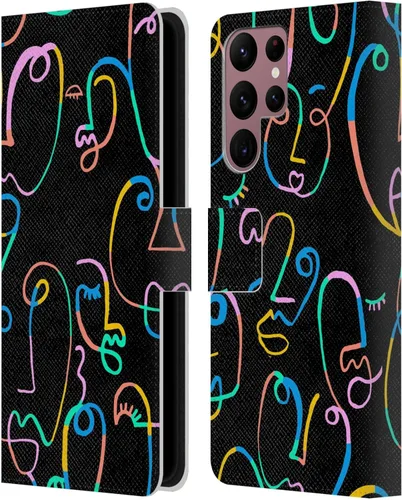 Vista 221 de Head Case Designs Officially Licensed Ninola Brushstrokes Multi Colorful Leather Wallet Case Compatible with Samsung Galaxy A07 4G