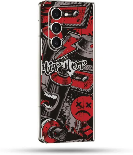 Vista 31 de MightySkins Skin compatible con Samsung Galaxy Z Fold 5 - Puppy Fall Funda protectora de vinilo duradera y única Fácil de aplicar, quitar