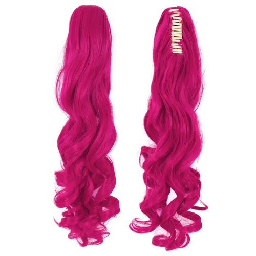 Vista 70 de Peluca MapofBeauty Lolita para disfraz, cabello largo, rizado, con coleta, Blanco