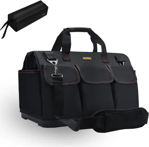 Vista 6 de FASTECH Bolsa Toosl resistente de 14 pulgadas con boca ancha para almacenamiento de herramientas, portador y organizador, bolsa de herramientas