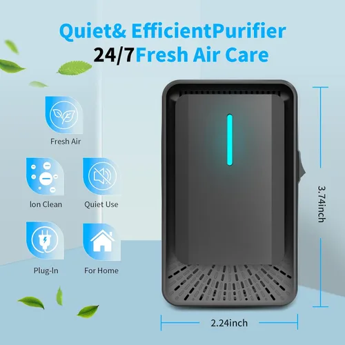 Vista 7 de Ionizadores de aire para el hogar, purificador de aire de iones negativos, ambientador enchufable para dormitorio, oficina, cocina, mini ionizadores