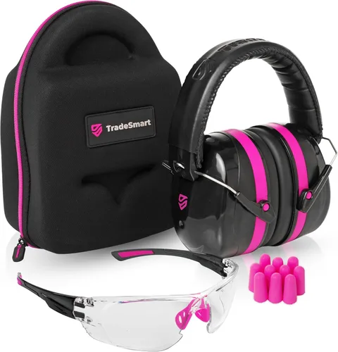 Vista 13 de TradeSmart All-in-One Shooting Ear Protection - Comfort+ NRR 28 Earmuffs, Glasses & Earplugs + Carry Case
