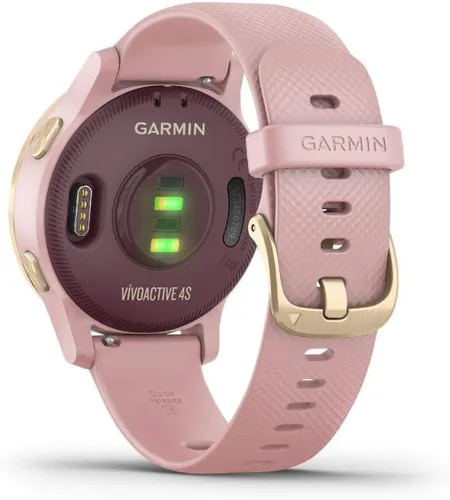 Vista 8 de Garmin 010-02172-31 Vivoactive 4S Smartwatch, paquete de polvo rosadorado con auriculares deportivos inalámbricos magnéticos Deco Gear, rojo