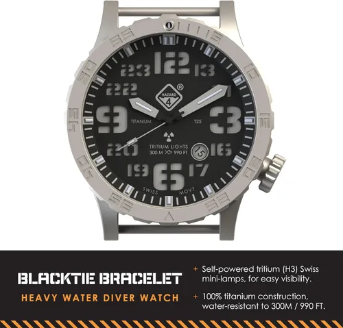 Vista 62 de HAZARD 4 Heavy Water Diver™ : Titanium Tritium Dive-Watch