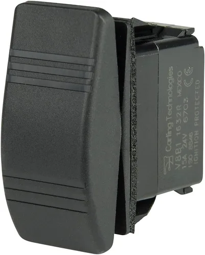 Vista 9 de BEP Marine Control táctil de 3 posiciones IP66 nominal 24V Negro 2 vías DIN montaje en carril interruptor de botón