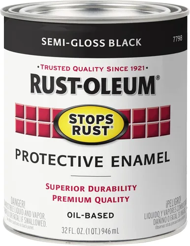 Vista 40 de Carbón gris brillante Rust-Oleum (7784502) contra el óxido 32 onzas, 7784502 Gris carbón brillante