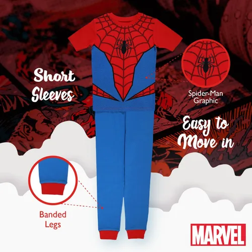 Vista 4 de Marvel Kids' 2-Piece Snug-fit Cotton Pajamas Set