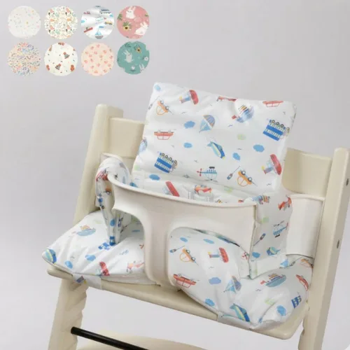 Vista 13 de Stokke Tripp Trapp - Juego de cojines impermeables y compatibles, fáciles de limpiar, hechos de tela de Corea, 100% algodón, juego de cojines