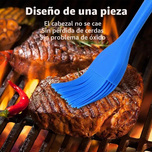 Vista 3 de Hhyn Juego de Cepillos de Silicona para Repostería 2 Piezas Resistente al Calor para Esparcir Aceite, Mantequilla, Salsa para Barbacoa, Parrilla 2