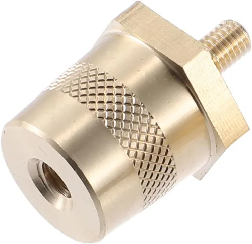 Vista 5 de X AUTOHAUX 2 pares de conectores de terminales de batería M5 de latón adaptador de poste de latón Tornillos extensores tuercas