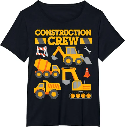 Vista 36 de Construction Crew Worker Excavator - Camiseta para niños y niñas Negro