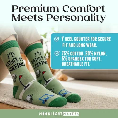 Vista 93 de Moonlight Makers Funny Colored Socks, Novelty Socks, Stocking Stuffer, Unisex Socks