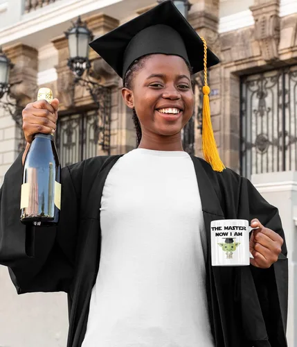 Vista 6 de Suchmugs Taza de grado de maestría - The Master Now I Am - Taza de café divertida de graduación universitaria - Taza de cerámica de 11 oz