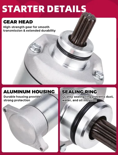 Vista 3 de Arrancador y relé para Arctic Cat 400 Auto 4x4 2005-2014,400 4x4 Auto FIS/TBX/VP/TRV,Arctic Cat 400 Manual FIS 4x4 2005-2008 3545-016 31100-38F00