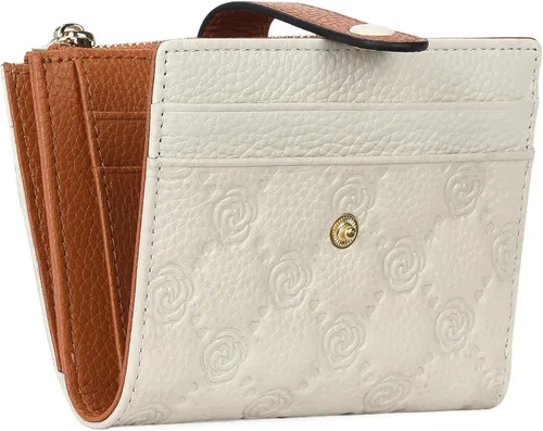 Vista 7 de FALAN MULE - Carteras pequeñas para mujer con bloqueo RFID, piel auténtica, cartera plegable delgada con cremallera y monedero para monedas