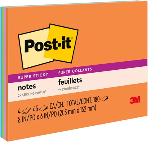 Vista 10 de Notas superadhesivas de la marca Post-it, 5 x 8 in., Rio de Janeiro Collection