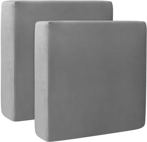Vista 50 de Fundas de cojín de terciopelo para sofá, funda elástica para cojín de sofá suave, protector de muebles extraíble y lavable para sala de estar, Negro