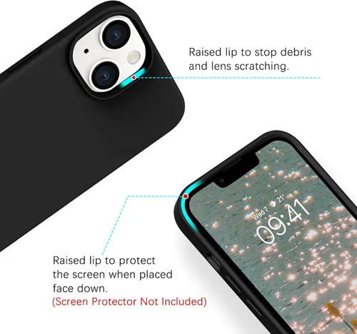 Vista 6 de BENTOBEN Funda para iPhone 14, iPhone 14 compatible con Magsafe Slim Fit Silicona Soft Gel Rubber Bumper a prueba de golpes forro de microfibra