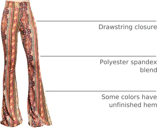 Vista 78 de ShopMyTrend - Pantalones de yoga largos con piernas anchas y acampanadas estilo palazzo, con cintura alta, para mujer