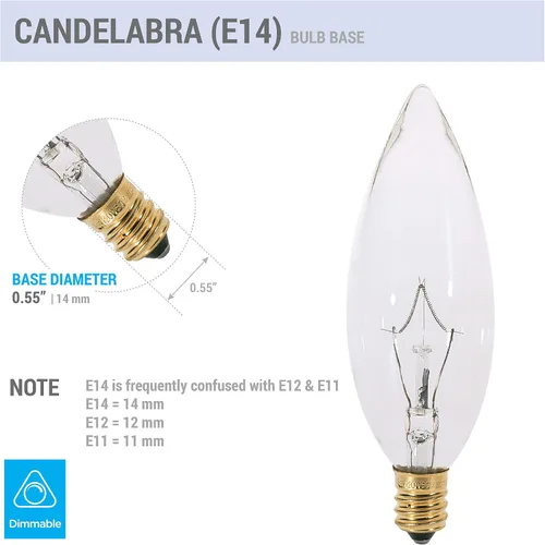 Vista 2 de KOR Bombillas incandescentes de 25 W, base europea E14, transparente