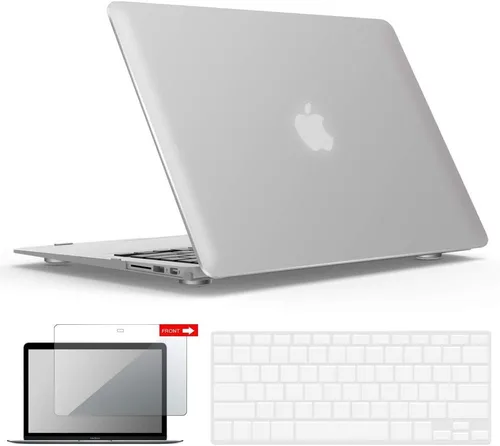 Vista 10 de iBenzer Carcasa rígida de plástico con superficie suave 3 en 1 y cubierta para teclado y protector de visualización para MacBook Air, Negro