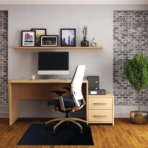 Vista 11 de Floortex® Advantagemat® - Tapete de vinilo negro para silla con bordes para suelo duro, 36 x 48 pulgadas