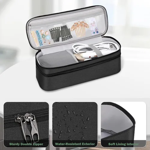 Vista 5 de SITHON Estuche de transporte de viaje de doble capa para Shark FlexStyle/SmoothStyle, bolsa organizadora de almacenamiento resistente al agua