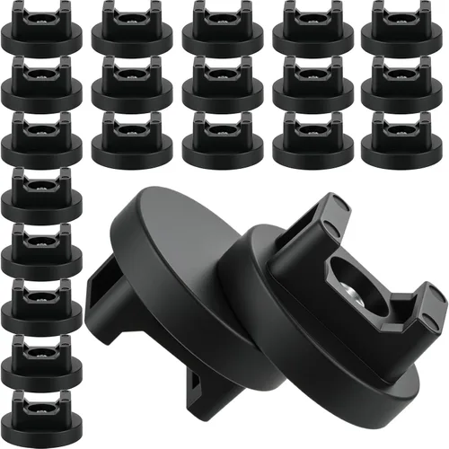 Vista 15 de Yookeer 10 clips magnéticos para cable de montaje con cremallera, color negro, 0.866 in Clips de cable multiusos para cableado eléctrico, base