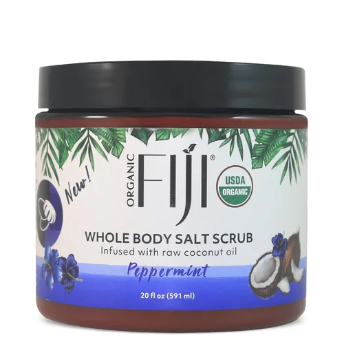 Vista 14 de Organic Fiji Exfoliante para todo el cuerpo - Infundido con aceite de coco, exfoliante de azúcar para una piel suave y suave, exfolia y restaura