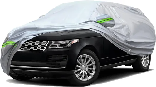 Vista 26 de TUCAREST - Funda de auto completa de 6 capas de alta calidad, diseño de cremallera de carcasa dura, impermeable, resistente a la intemperie