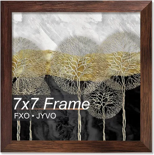 Vista 58 de Fxojyvo Marco de 4 x 4 pulgadas, marco negro para póster cuadrado de 4 x 4, peso ligero y altamente transparente, marco de 4 x 4 para pared, 1