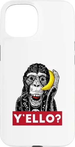 Vista 6 de Funda para iPhone 11 Pro Max Y'ello Monkey Calling Funny Supreme Print Case