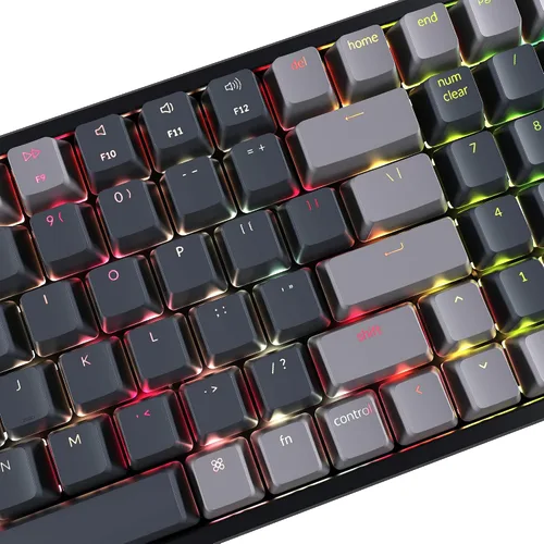 Vista 7 de Teclado mecánico Keychron K4 RGB intercambiable en caliente, teclado de computadora inalámbrico Bluetooth/USB con cable de diseño 96%