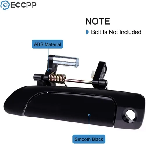 Vista 4 de ECCPP Manija de puerta Exterior Exterior Exterior Delantero Lado del Conductor para 2001-2005 para Honda Civic Smooth Negro