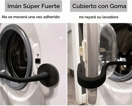 Vista 3 de Spedtees Soporte de Puerta para Lavadora de Carga Frontal, Soporte Magnético Flexible para Puerta de Lavadora y Secadora Mantiene la Puerta