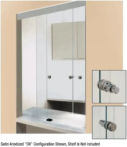 Vista 3 de CRL SH4848XXA Sharyn anodizado satinado de 48 x 48 pulgadas, XX sin marco