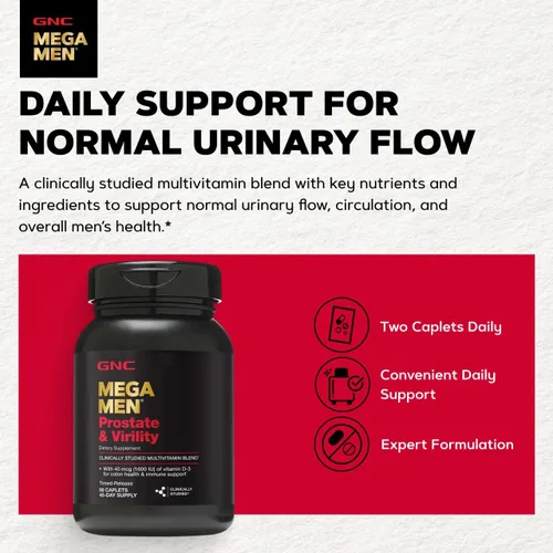 Vista 3 de Cápsulas GNC Mega, para la próstata y virilidad para hombres 90