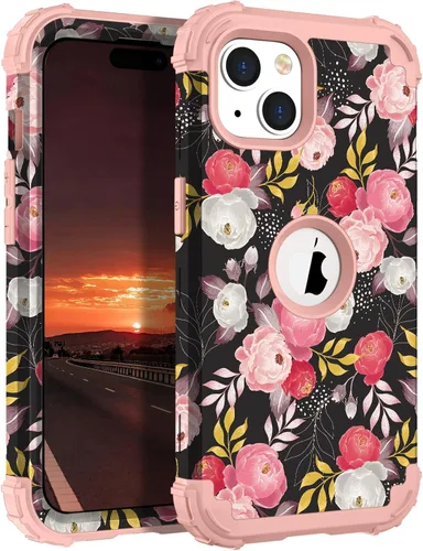 Vista 32 de Hocase Funda para iPhone SE 2022/2020, resistente a prueba de golpes, de plástico duro+goma de silicona, funda protectora híbrida para iPhone SE